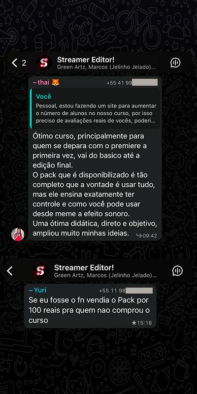 Depoimento WhatsApp 2